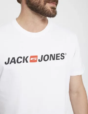 Tricou Jack&Jones Plus Size Men, alb