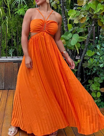 Rochie lunga SHEIN, portocaliu