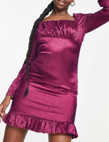 Rochie scurta Urban Threads, pruna