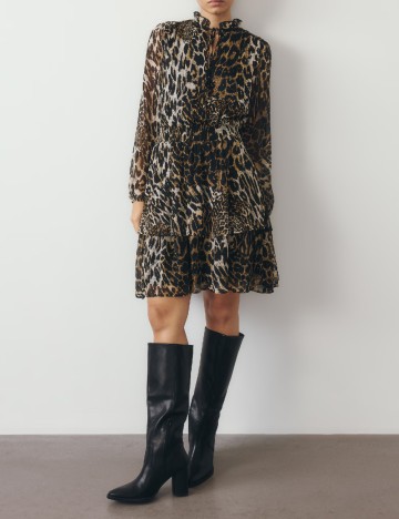 Rochie scurta Reserved, animal print