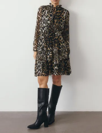 Rochie scurta Reserved, animal print