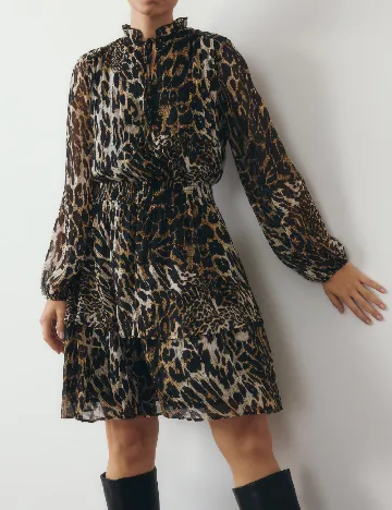Rochie scurta Reserved, animal print