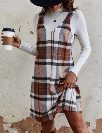 Rochie scurta SHEIN, maro