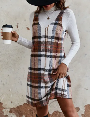 Rochie scurta SHEIN, maro