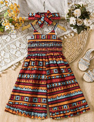 Salopeta Shein Kids, mix culori