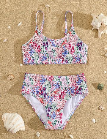 Costum de baie SHEIN, floral print