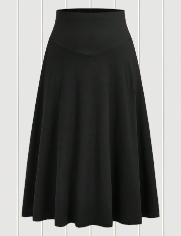 Fusta SHEIN CURVE, negru