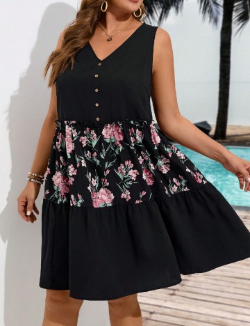 Rochie scurta SHEIN CURVE, negru