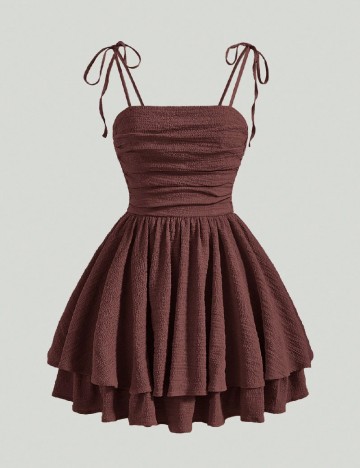 Rochie scurta SHEIN, maro