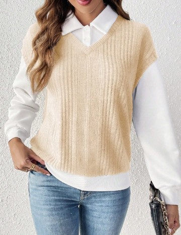 Bluza SHEIN, crem/alb
