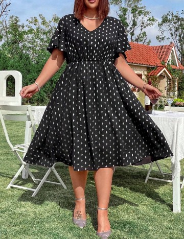 Rochie medie SHEIN CURVE, negru