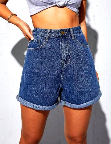 Pantaloni scurti SHEIN, albastru