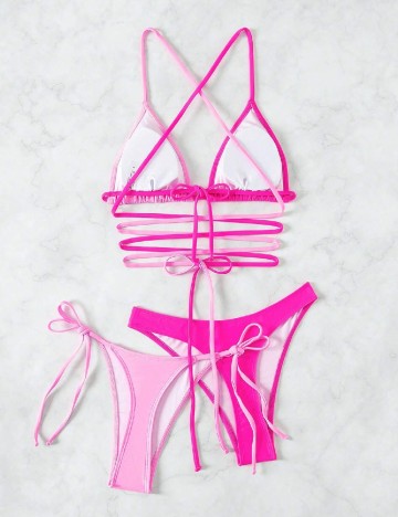 Costum de baie SHEIN, roz
