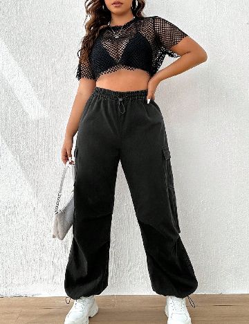 Pantaloni SHEIN CURVE, negru