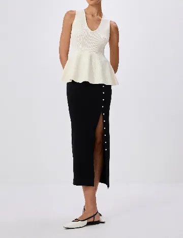 Bluza Reserved, ecru Alb
