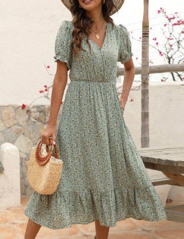 Rochie medie SHEIN, verde