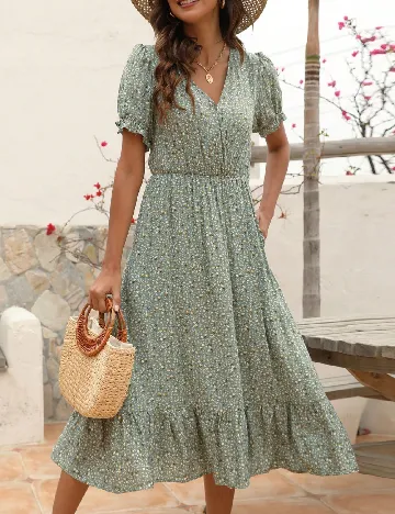 Rochie medie SHEIN, verde
