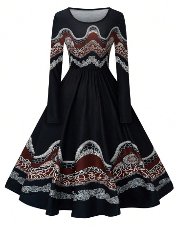 Rochie lunga SHEIN CURVE, bleumarin inchis
