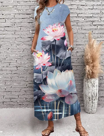 Rochie lunga Emery Rose, floral print