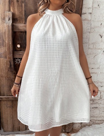 Rochie scurta SHEIN CURVE, alb