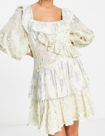 Rochie scurta ASOS, crem