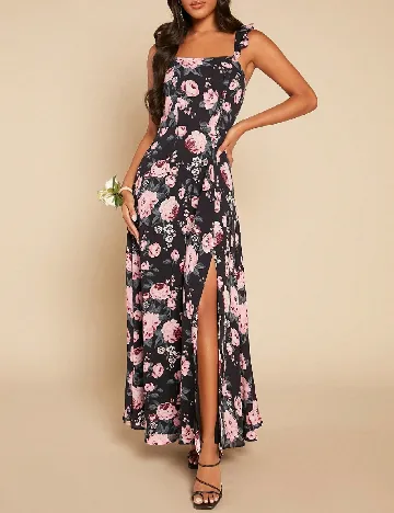 Rochie lunga SHEIN, negru floral