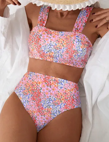 Costum de baie SHEIN, floral print