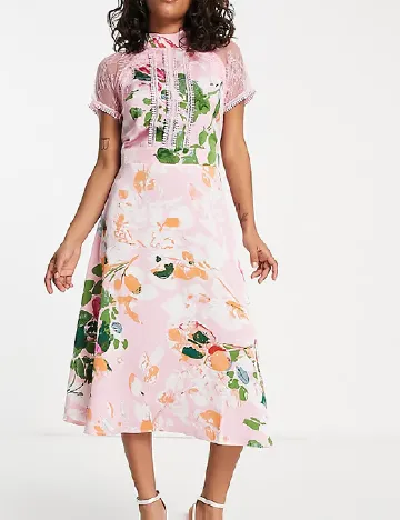 Rochie medie Liquorish, roz