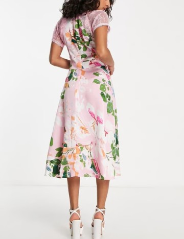 Rochie medie Liquorish, roz