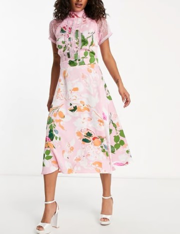 Rochie medie Liquorish, roz