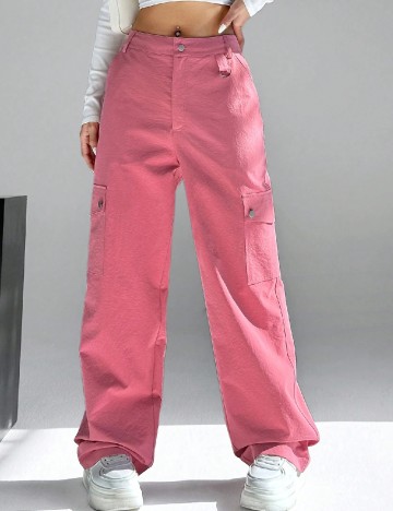 Pantaloni SHEIN, roz