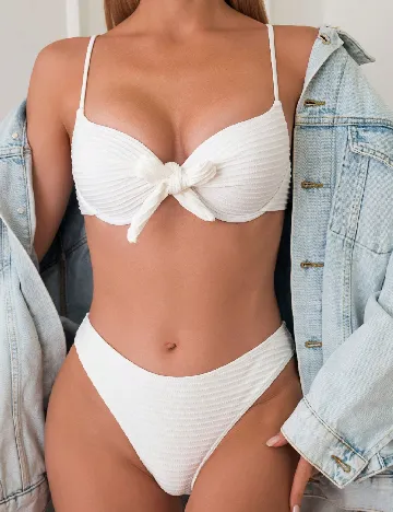 Costum de baie SHEIN, alb Alb