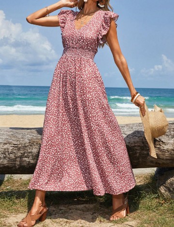 Rochie lunga SHEIN, maro