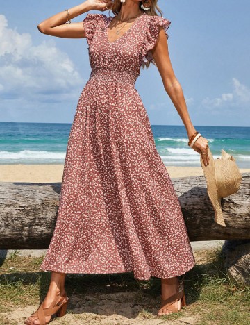 Rochie lunga SHEIN, maro