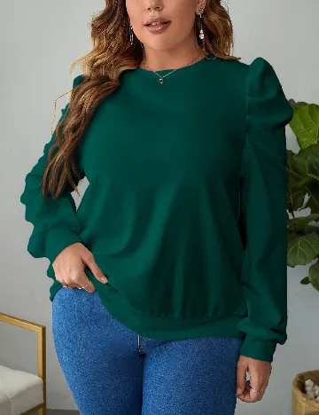 Bluza SHEIN CURVE, verde