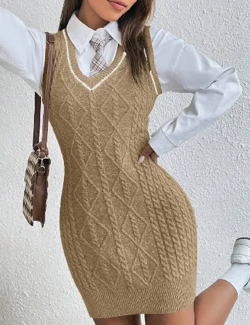 Rochie scurta SHEIN, maro