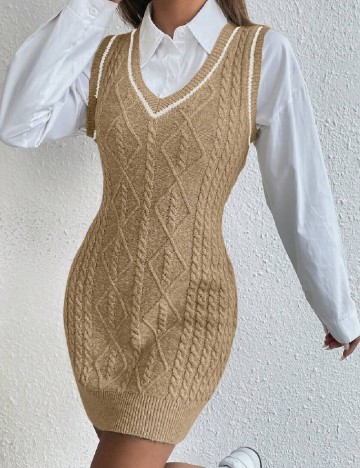 Rochie scurta SHEIN, maro