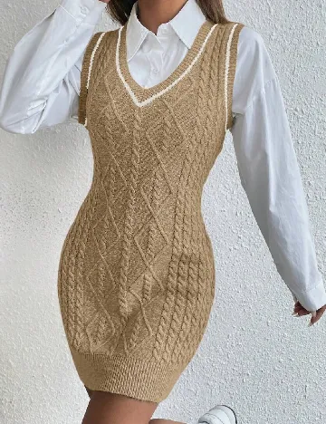 Rochie scurta SHEIN, maro