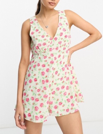 Salopeta Glamorous, floral print