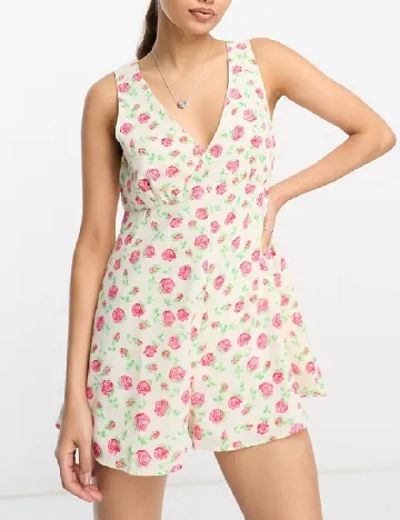 Salopeta Glamorous, floral print Floral print