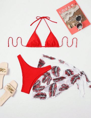 Costum de baie SHEIN, rosu