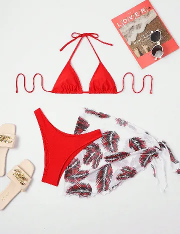 Costum de baie SHEIN, rosu