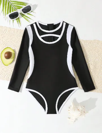 Costum de baie Shein Kids, negru
