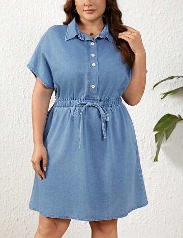 Rochie scurta SHEIN CURVE, albastru