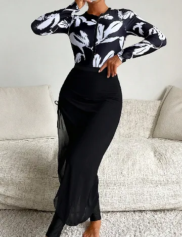 Costum de baie SHEIN, negru Negru
