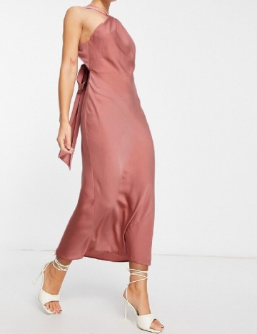Rochie lunga ASOS, roz pudra