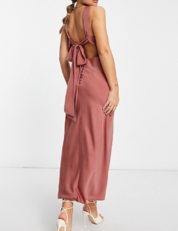 Rochie lunga ASOS, roz pudra
