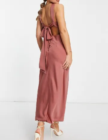 Rochie lunga ASOS, roz pudra
