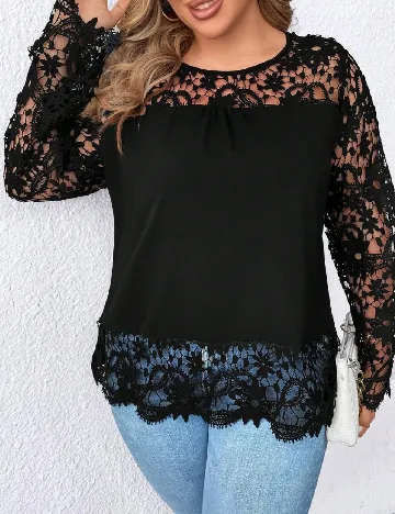 Bluza SHEIN CURVE, negru