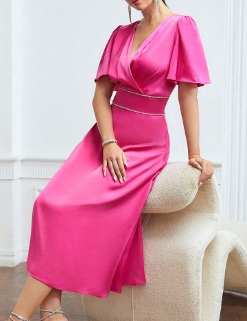 Rochie medie MOTF, roz